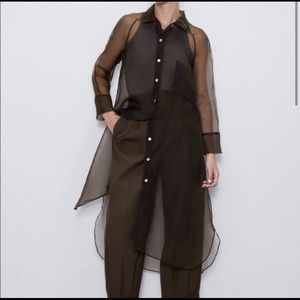 ZARA Organza Long Shirt